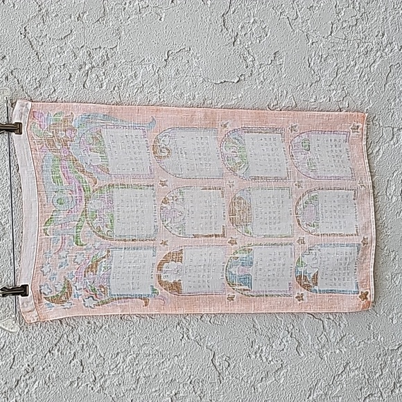 Vintage Rare 1971 Astrology Zodiac Calendar Linen Tea Towel - Picture 6 of 9
